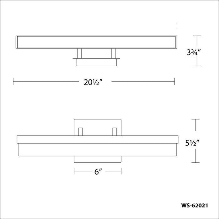 Modern Forms WS-62021 Minx 1-lt 21" LED Bath Sconces